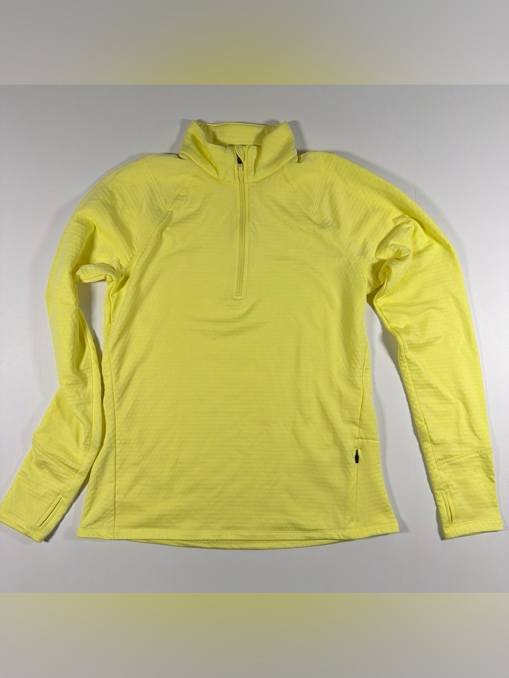 NWT DSG Run Grid Yellow Quarter Zip Pullover M